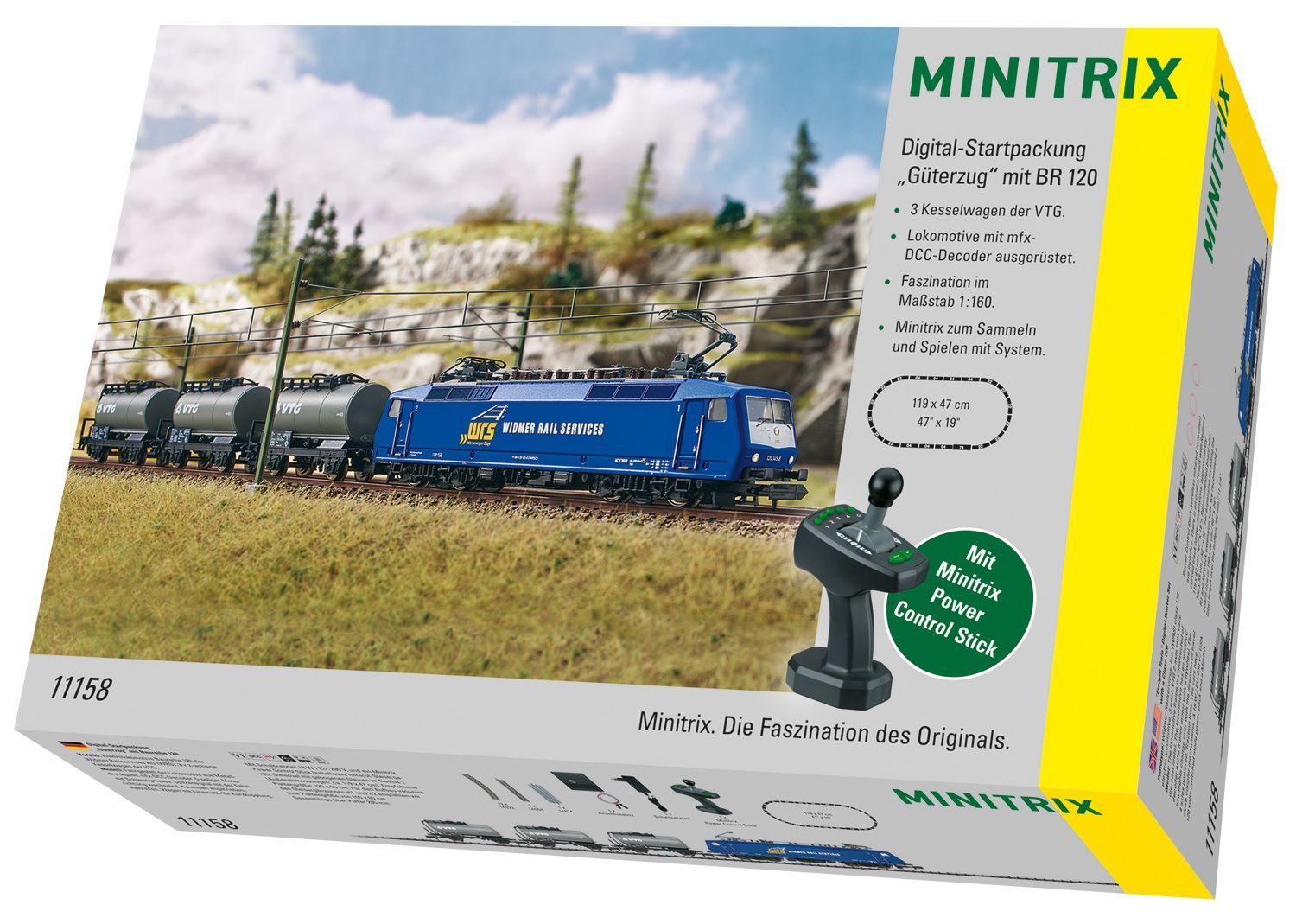 Trix 11158 - Startpackung Güterzug E-Lok BR 120 Ep.VI und Kesselwagen N 1:160 Trix 11158 - Startpackung Güterzug E-Lok BR 120 Ep.VI und Kesselwagen N 1:160