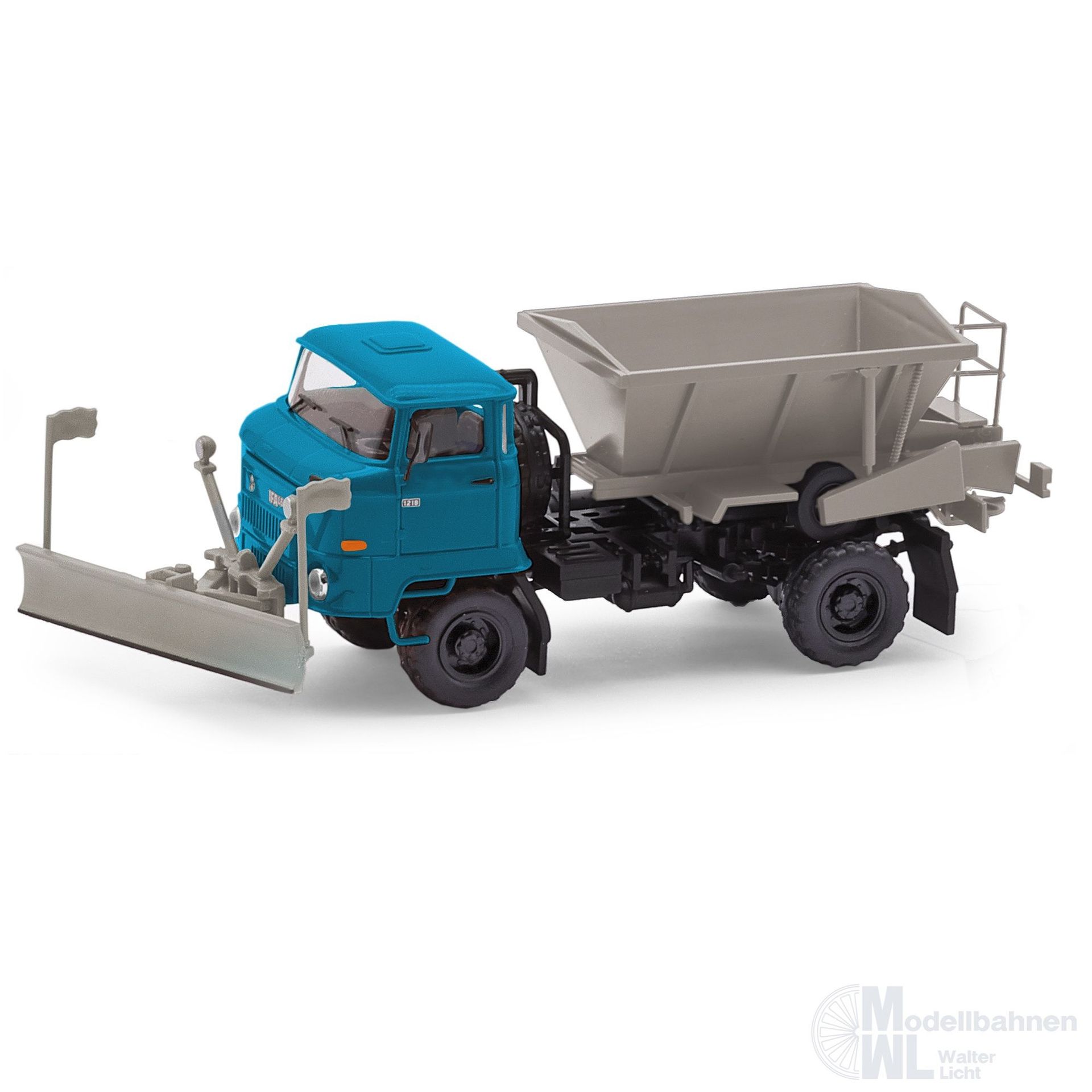 Busch 95561 - IFA L60 D035 mit Schneepflug und Streuaufbau H0 1:87