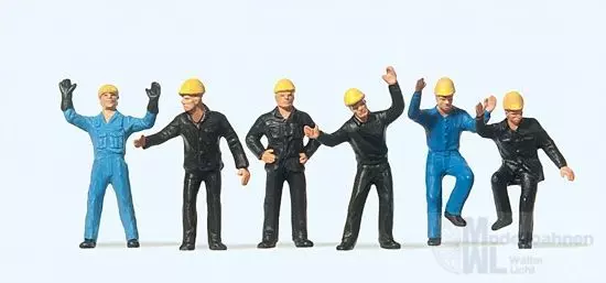 Preiser 14105 - Bahnarbeiter und Rangierer H0 1:87