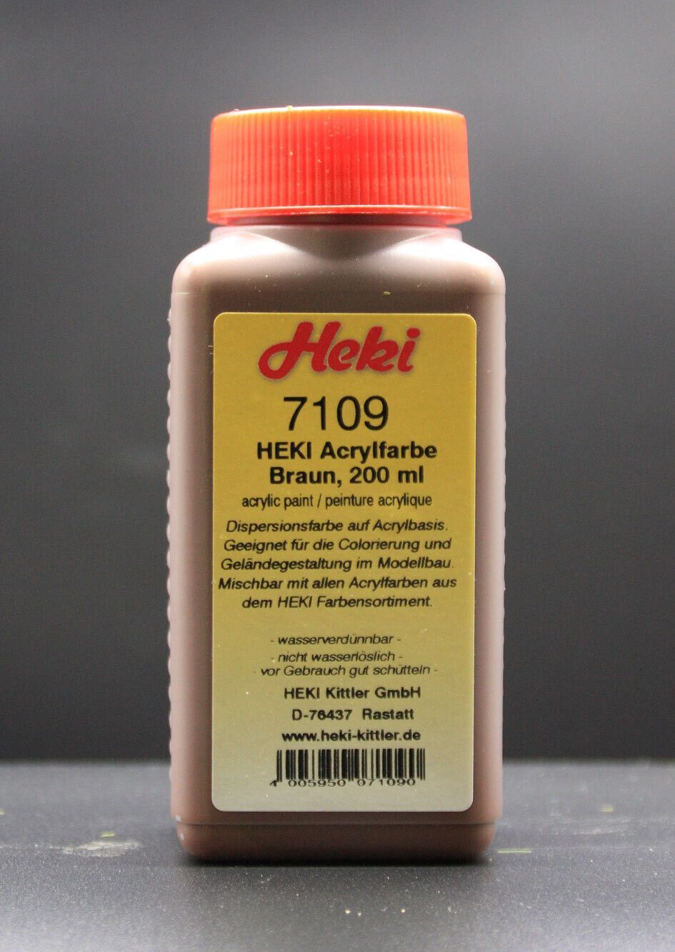 Heki 7109 - Acrylfarbe Umbrabraun 200 ml