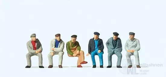 Preiser 14084 - Sitzende Arbeiter H0 1:87