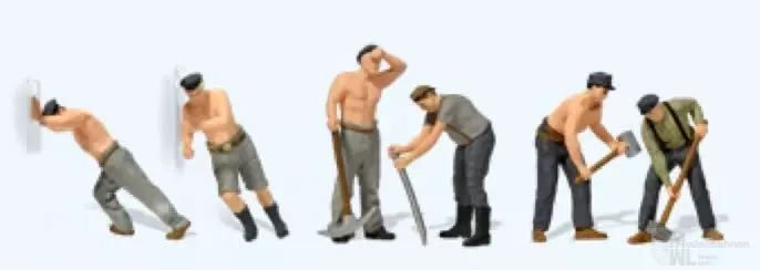 Preiser 10813 - Gleisbauarbeiter Ep.II/III H0 1:87