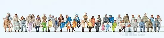Preiser 14416 - Sitzende Personen 48 Figuren H0 1:87
