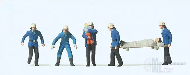 Preiser 14202 - Feuerwehrmänner H0 1:87