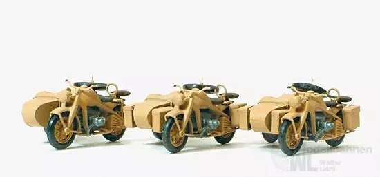 Preiser 16563 - Motorrad Zündapp KS 750 3 Stück H0 1:87
