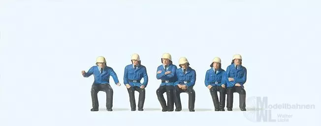 Preiser 14207 - Sitzende Feuerwehrmänner H0 1:87