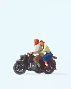 Preiser 28148 - Motorradfahrer. Zündapp KS 75 H0 1:87