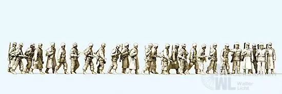 Preiser 16609 - Infanterie gehend. Winterunif H0 1:87