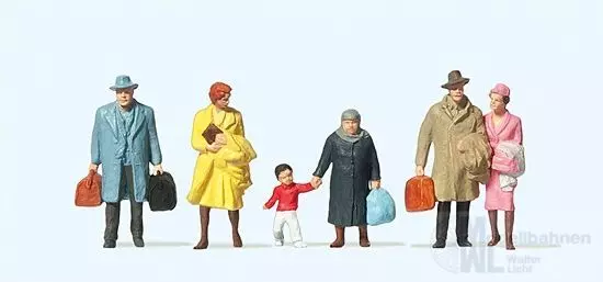 Preiser 14043 - Gehende Reisende H0 1:87