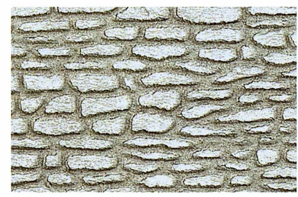 Heki 70622 - Heki dur Platte 50 x 25 cm 2 Stück Bruchsteinmauer 0/1/H0