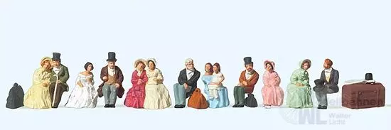 Preiser 12045 - Sitzende Reisende um 1847 H0 1:87