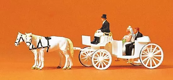 Preiser 75151 - Hochzeitskutsche, offen. Fert TT 1:120