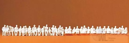 Preiser 16349 - Sitzende Fahrgäste für Bus & Bahn unbemalt H0 1:87