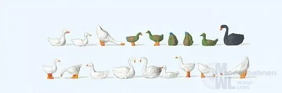 Preiser 14167 - Enten, Gänse und Schwäne H0 1:87