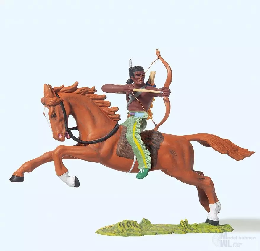 Preiser 54655 - Indianer reitend, mit Bogen 1:25
