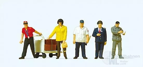 Preiser 10571 - Chinesisches Bahnpersonal und Reisende H0 1:87