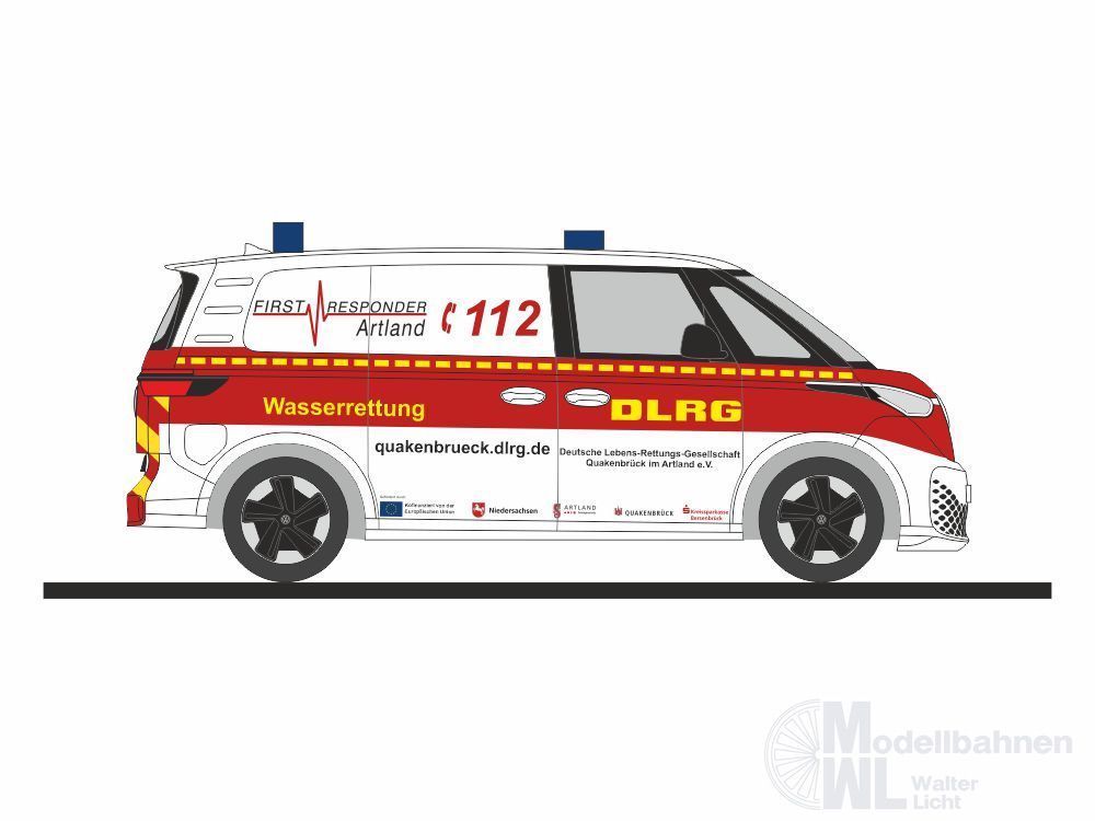 Rietze 51408 - Volkswagen ID.Buzz Cargo DLRG Quakenbrück im Artland H0 1:87