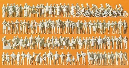 Preiser 16337 - Reisende und Passanten. 120 u H0 1:87