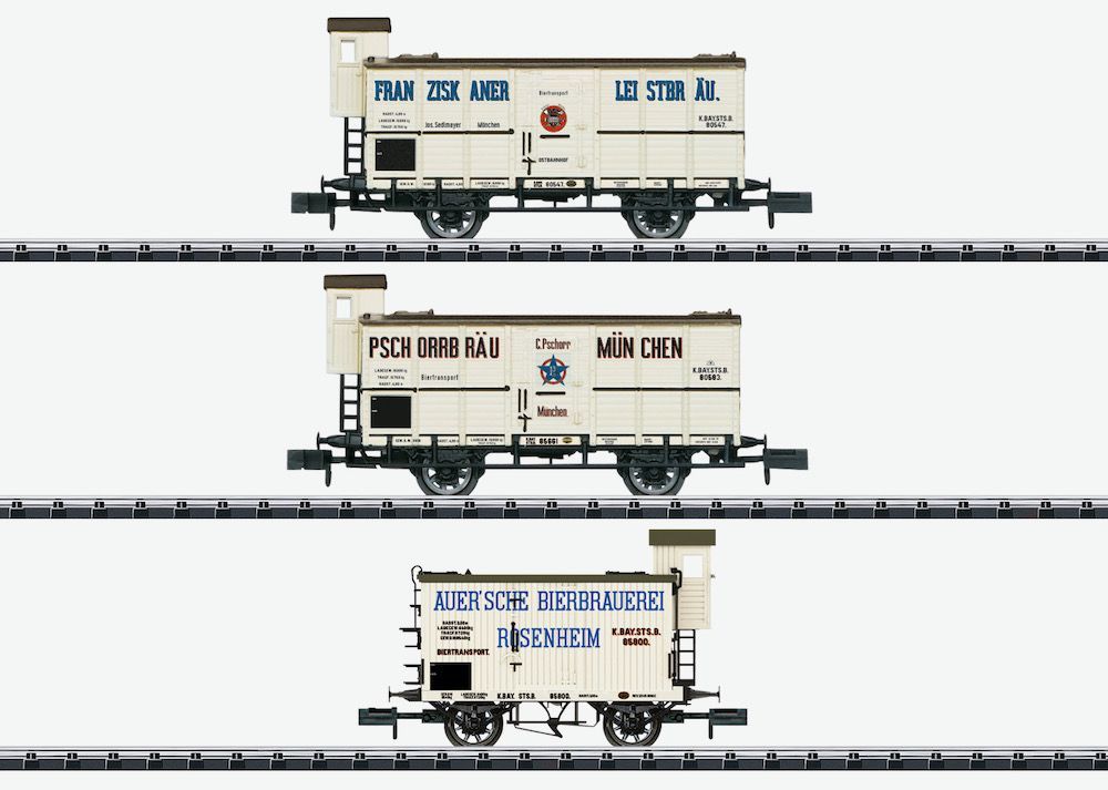 Trix 18726 - Kühlwagen Set K.Bay.Sts.B. Ep.I 3.tlg. N 1:160