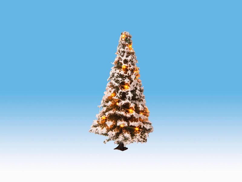 Noch 22120 - Beleuchteter Weihnachtsbaum verschneit, mit 20 LEDs, 8 cm hoch 0/H0/TT/N