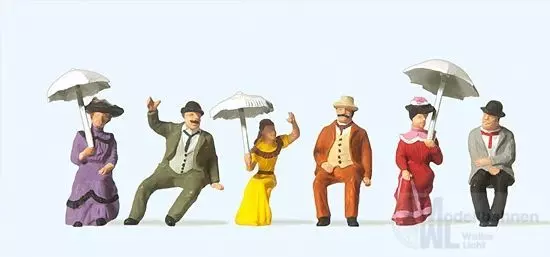 Preiser 12136 - Sitzende Figuren (zu Kutsche) H0 1:87