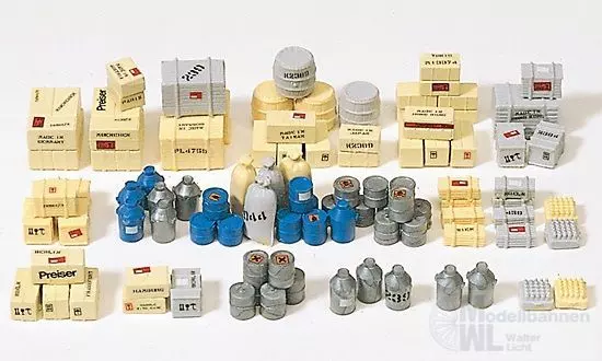 Preiser 17100 - Ladegut. 90 Teile. Bausatz H0 1:87