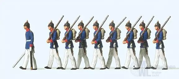 Preiser 12186 - Preußische Infanterie Parade H0 1:87