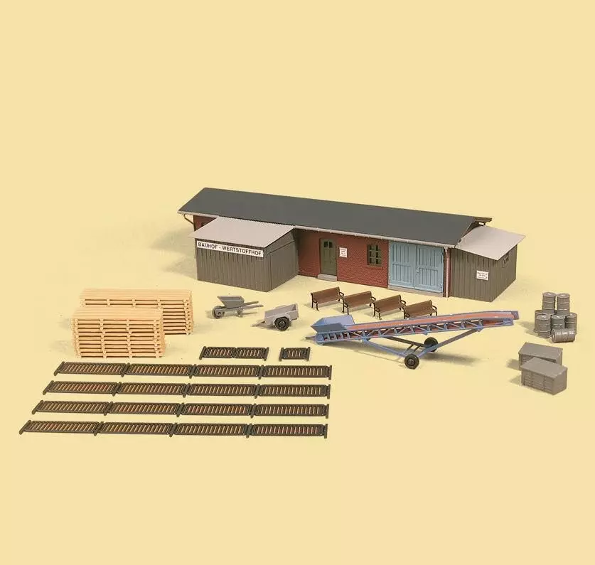 Auhagen 13319 - Bauhof mit Zubehör TT 1:120