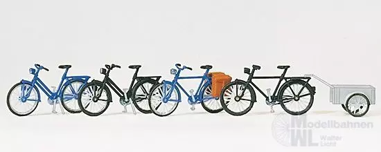 Preiser 17161 - Fahrräder und Fahrradanhänger Bausatz H0 1:87