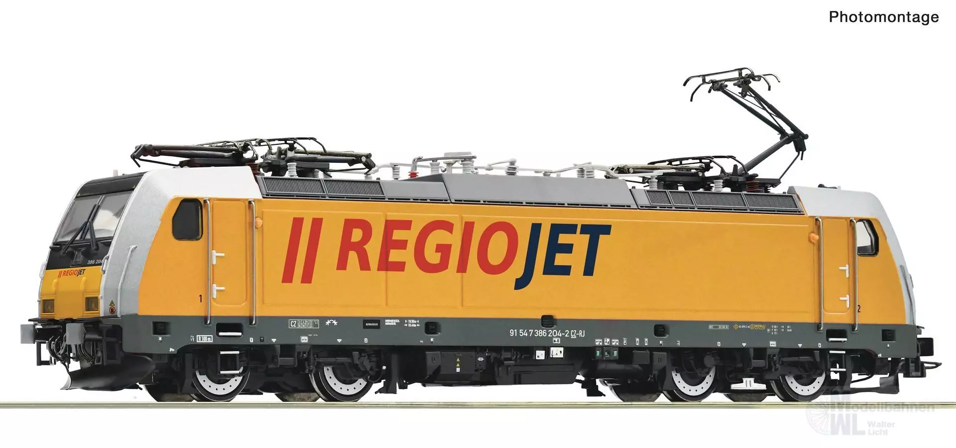Roco 7510102 - E-Lok BR 386 204-2 Regiojet Ep.VI H0/GL Sound