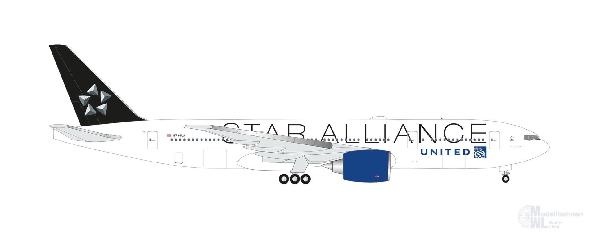 Herpa 538589 - Boeing 777-200 United Star Alliance 1:500 Herpa 538589 - Boeing 777-200 United Star Alliance 1:500