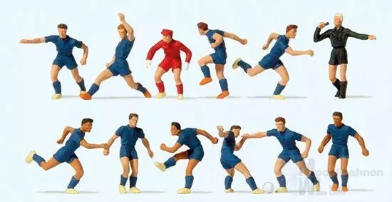 Preiser 10759 - Fussballmannschaft Blaue Trikots und Hosen H0 1:87