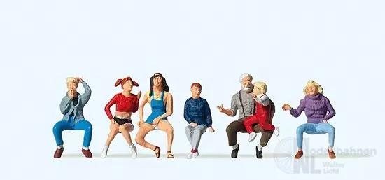 Preiser 10536 - Opa, Kinder H0 1:87