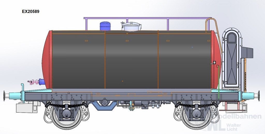 Exact Train 20589 - Kesselwagen NS Ep.III Gulf 24m3 Typ Uerdinger H0/GL