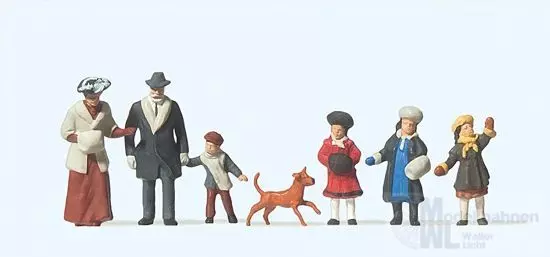Preiser 12184 - Winterliche Passanten um 1900 H0 1:87