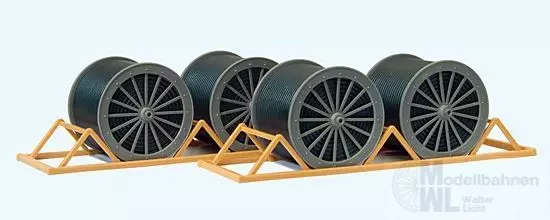 Preiser 17117 - Kabeltrommeln und Gestelle Bausatz H0 1:87