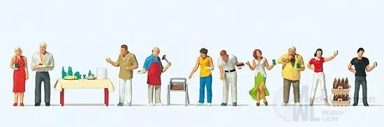 Preiser 10553 - Grillparty im Garten H0 1:87