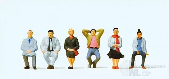 Preiser 10537 - Sitzende Reisende H0 1:87