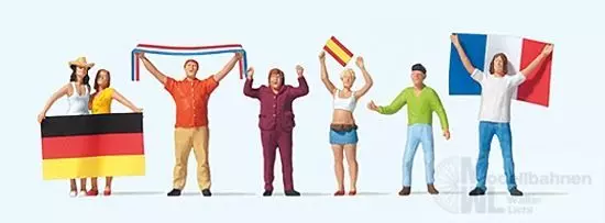 Preiser 10745 - Fussballfans H0 1:87