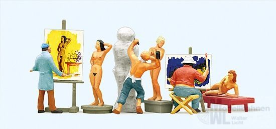 Preiser 10106 - Maler, Bildhauer, Modelle und Zubehör H0 1:87