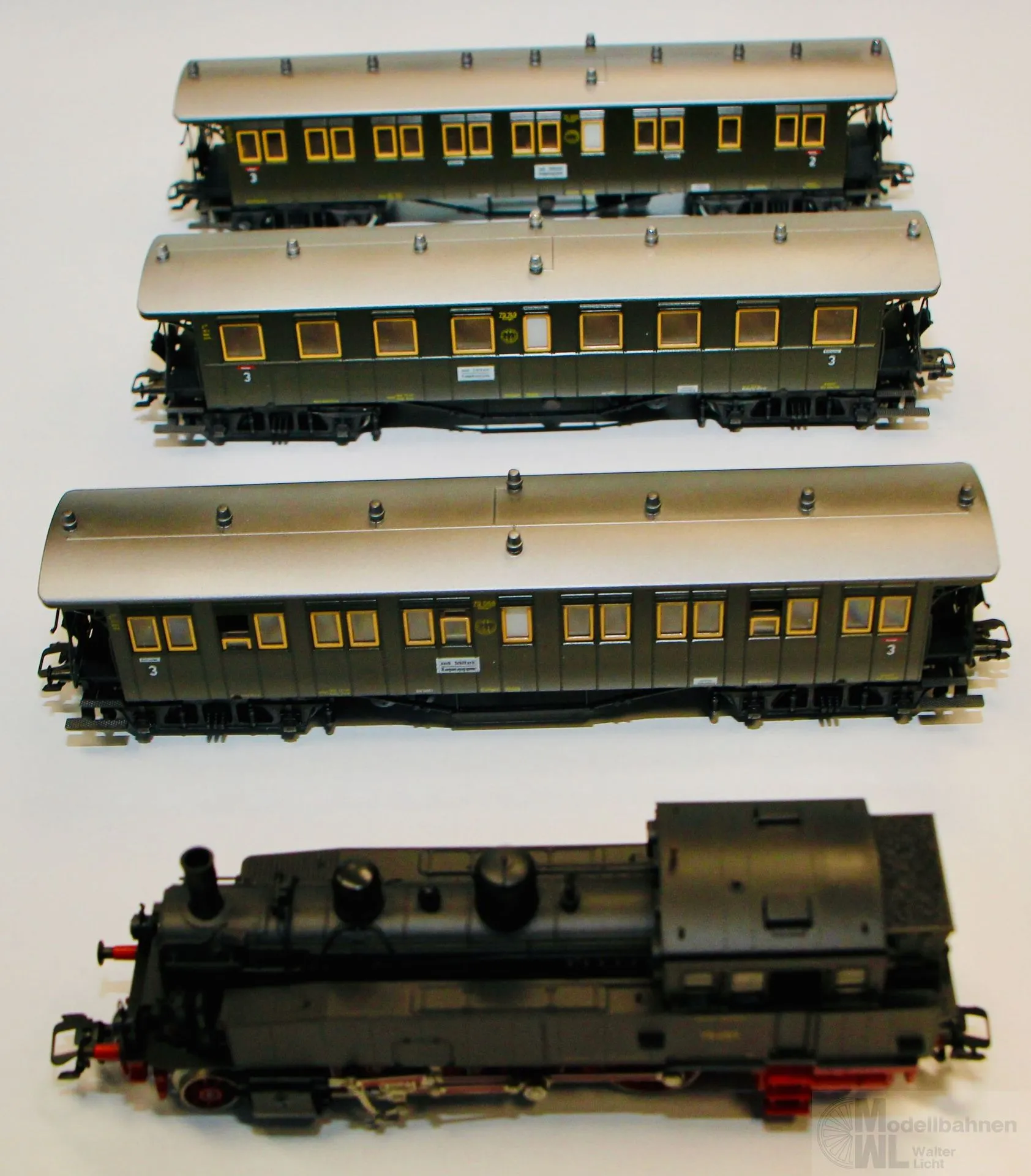 Märklin 2665 - MÄRKLIN - Personenzug DRG Ep.II Dampflok BR 75 057 und 3 Wagen H0/WS Digital