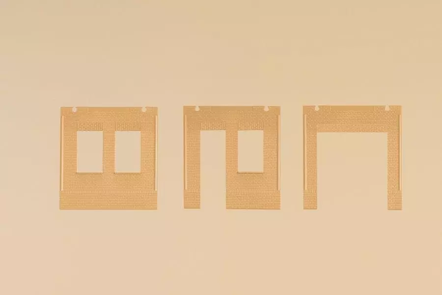 Auhagen 80634 - Wände 2580A, Wände 2580B und Wände 2580C gelb H0 1:87