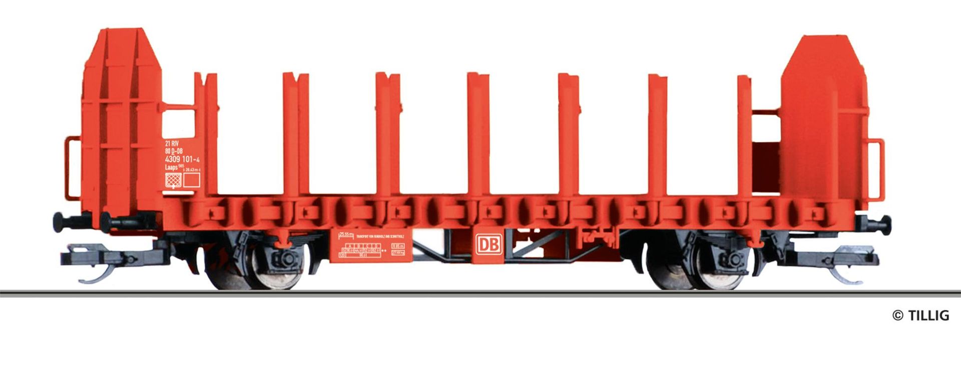 Tillig 14602 - Rungenwagen DB AG Ep.VI Laaps TT 1:120 Tillig 14602 - Rungenwagen DB AG Ep.VI Laaps TT 1:120