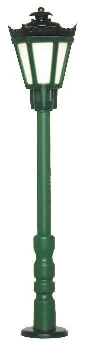 Viessmann 6072 - Parklaterne grün, LED warmweiß H0 1:87