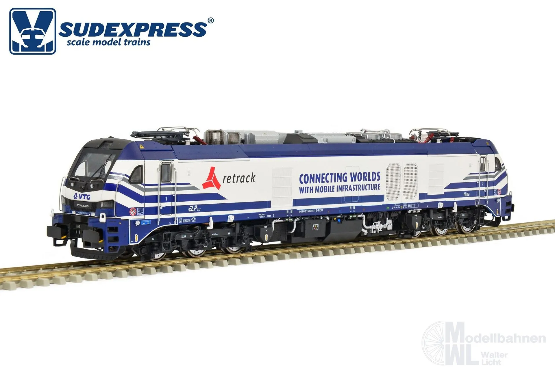 Sudexpress S1592210 - Zweikraftlok BR 159 221-1 EuroDual VTG Retrack Ep.VI H0/GL Sound