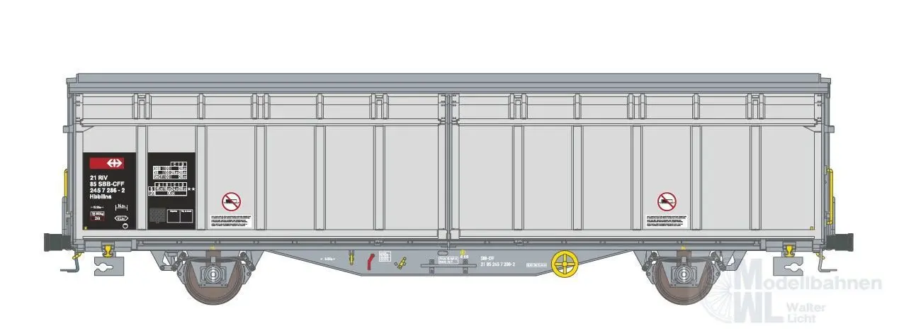 Hobbytrain 45101 - Schiebewandwagen SBB Ep.VI Hbbillns H0/GL
