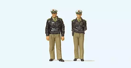 Preiser 65363 - Polizisten stehend grüne Uniform Spur 0