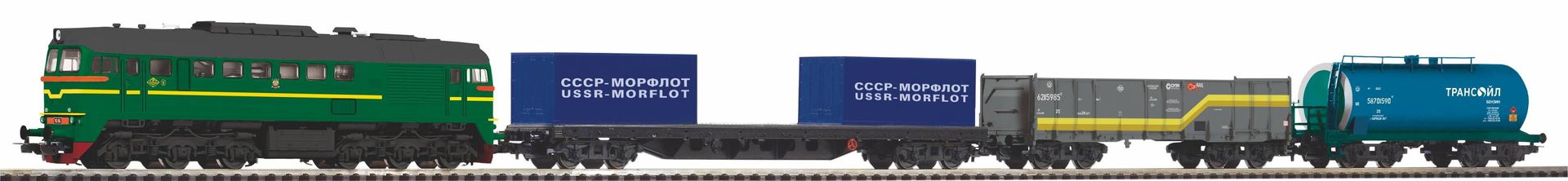 Piko 97940 - Startset SZD Diesellok M62 mit Güterzug H0/GL