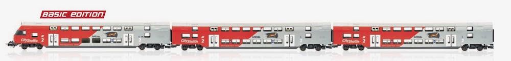 Jägerndorfer Modellbahn 16900 - Doppelstock Wagen Set ÖBB Ep.VI 3.tlg. BASIC H0/WS