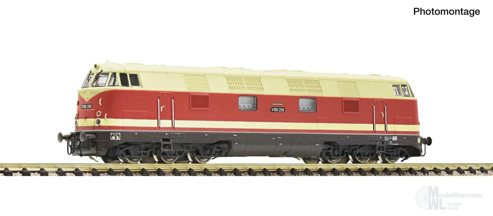 Fleischmann 7360038 - Diesellok V 180 206 DR Ep.III N 1:160